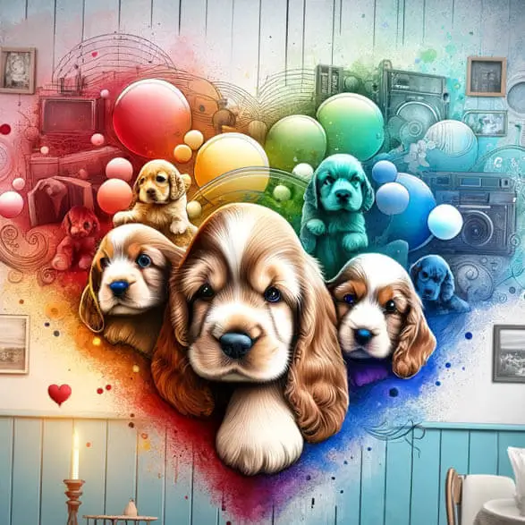Cocker Américain LOF élevé en famille – Élevage Rainbow Colors