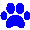 Icône patte bleue