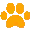 Icône patte orange
