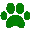 Icône patte verte